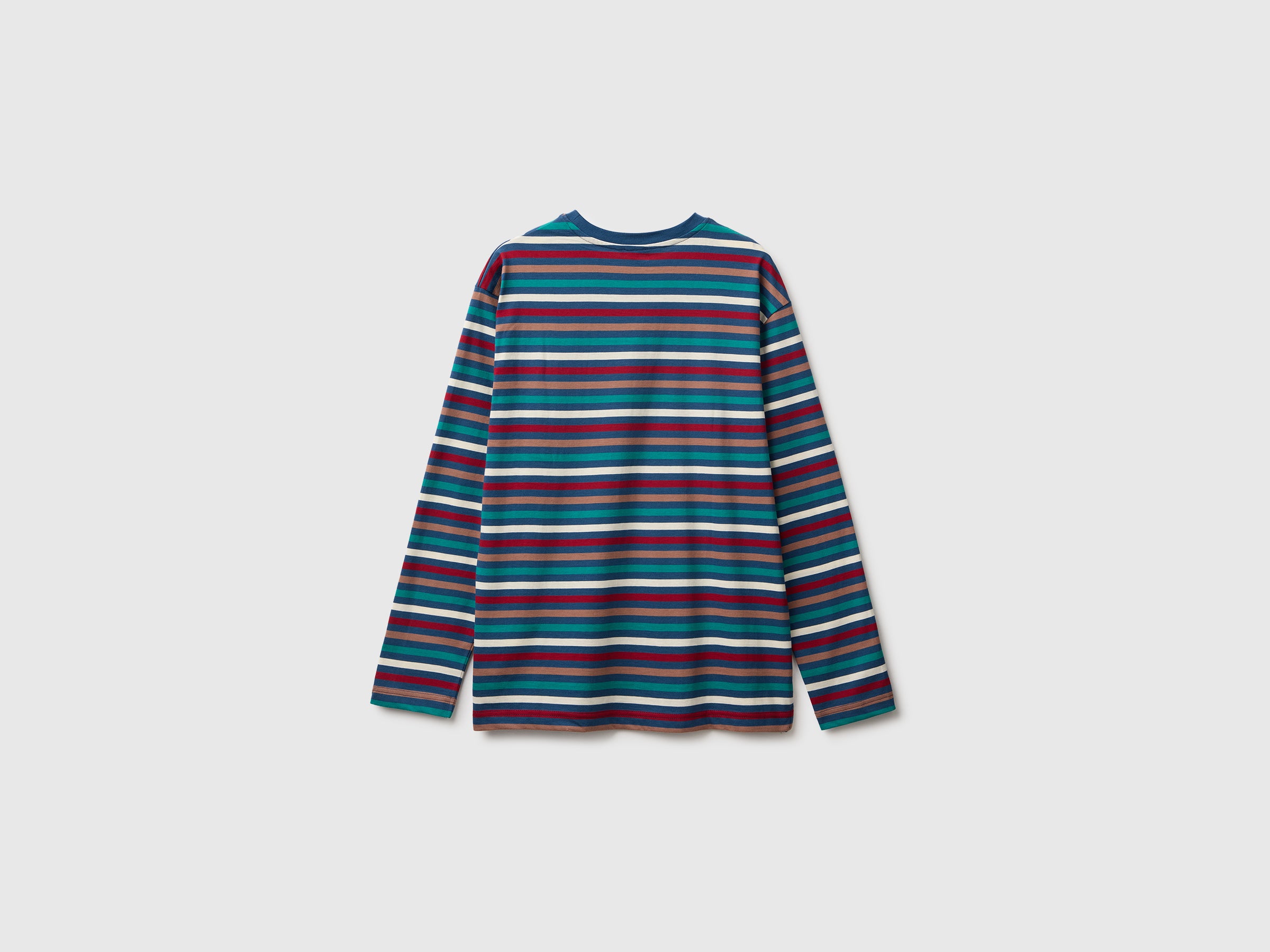 United Colors of Benetton T-shirt righe cotone biologico manica lunga S