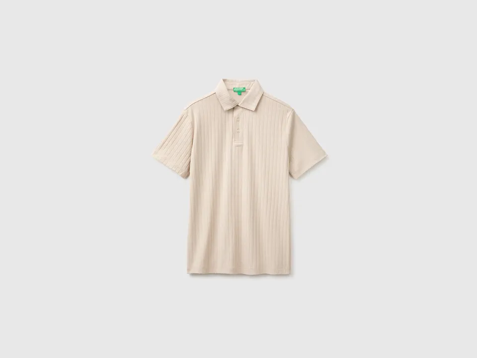 United Colors of Benetton Polo costina cotone elasticizzato S