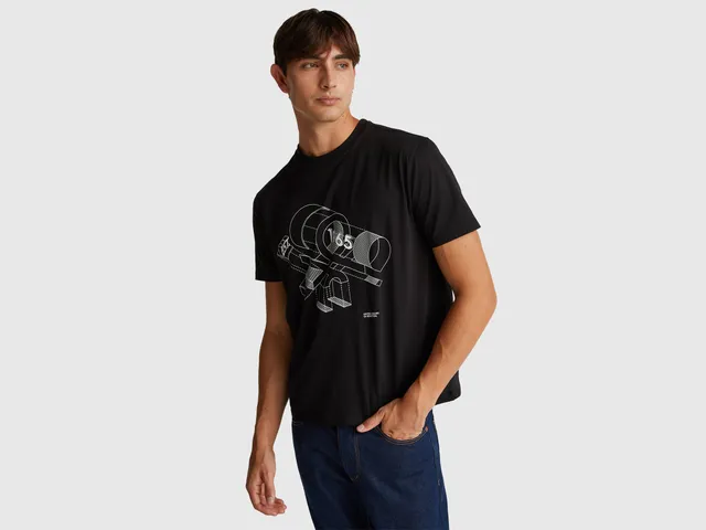 United Colors of Benetton T-shirt cotone bio logo taglia M