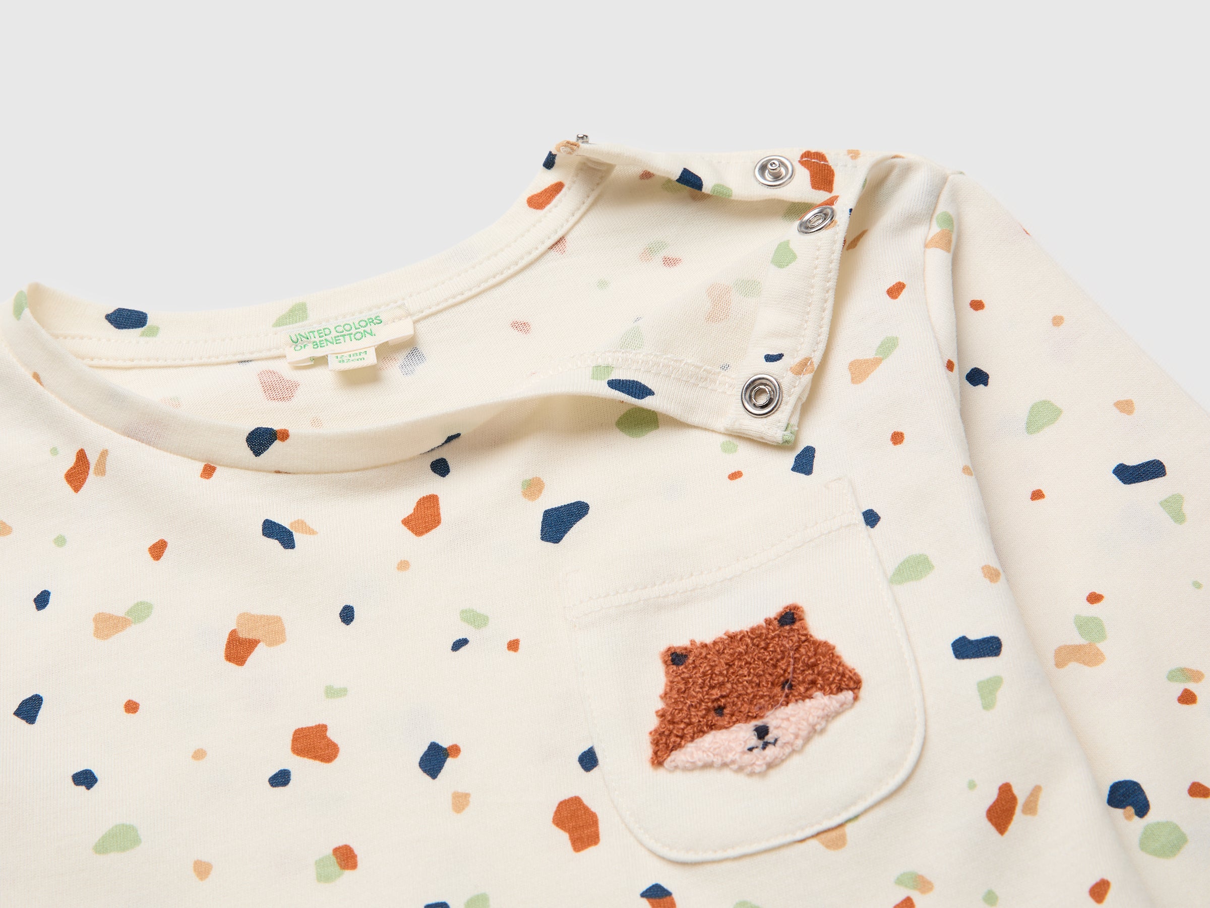 Benetton Maglia Manica Lunga 68 cotone organico