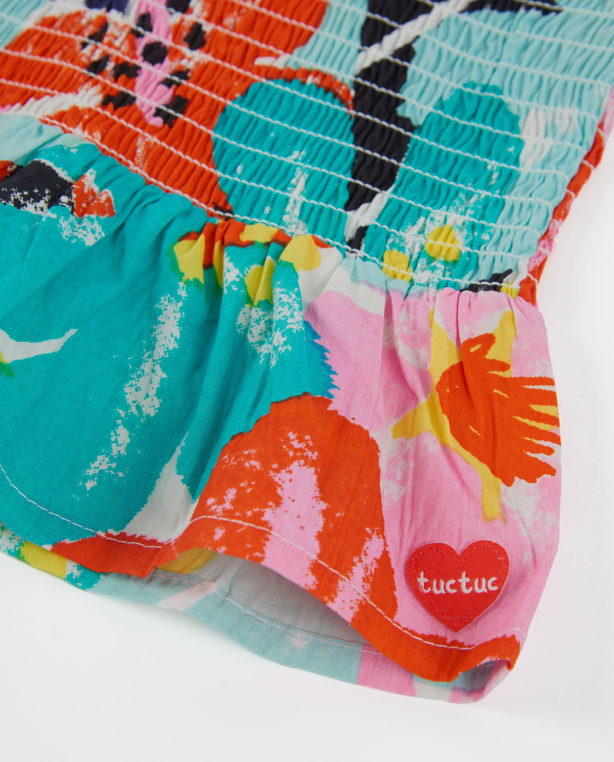 TucTuc Magliette Top Bambina Multicolore Floreale Smock
