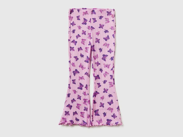 United Colors of Benetton leggings a coste stampati taglia 104 cotone