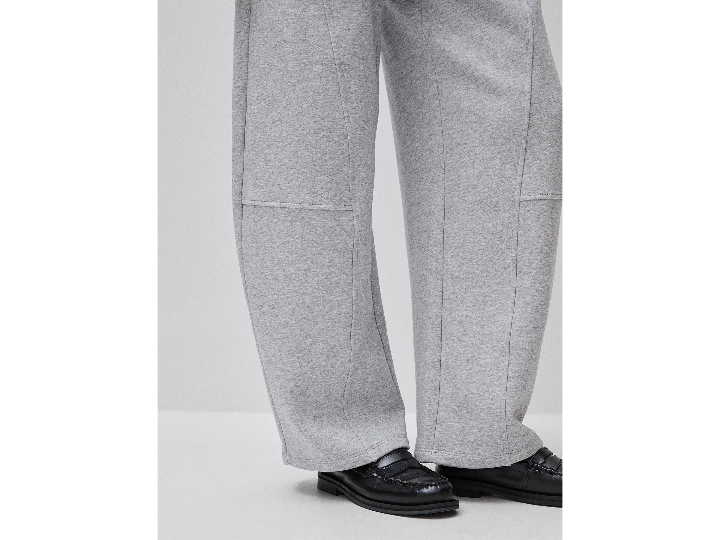 Benetton Pantalone tuta barrel fit felpa misto cotone