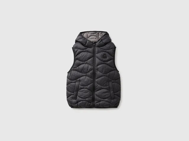 United Colors of Benetton Smanicato Imbottito Nylon con Cappuccio