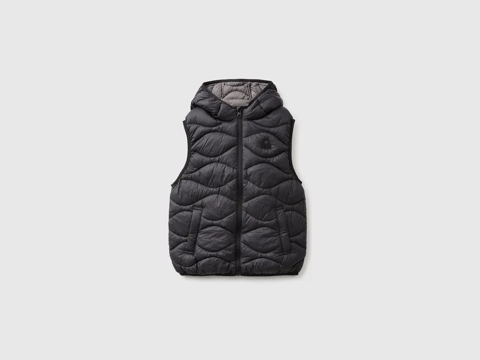 United Colors of Benetton Smanicato Imbottito Nylon con Cappuccio