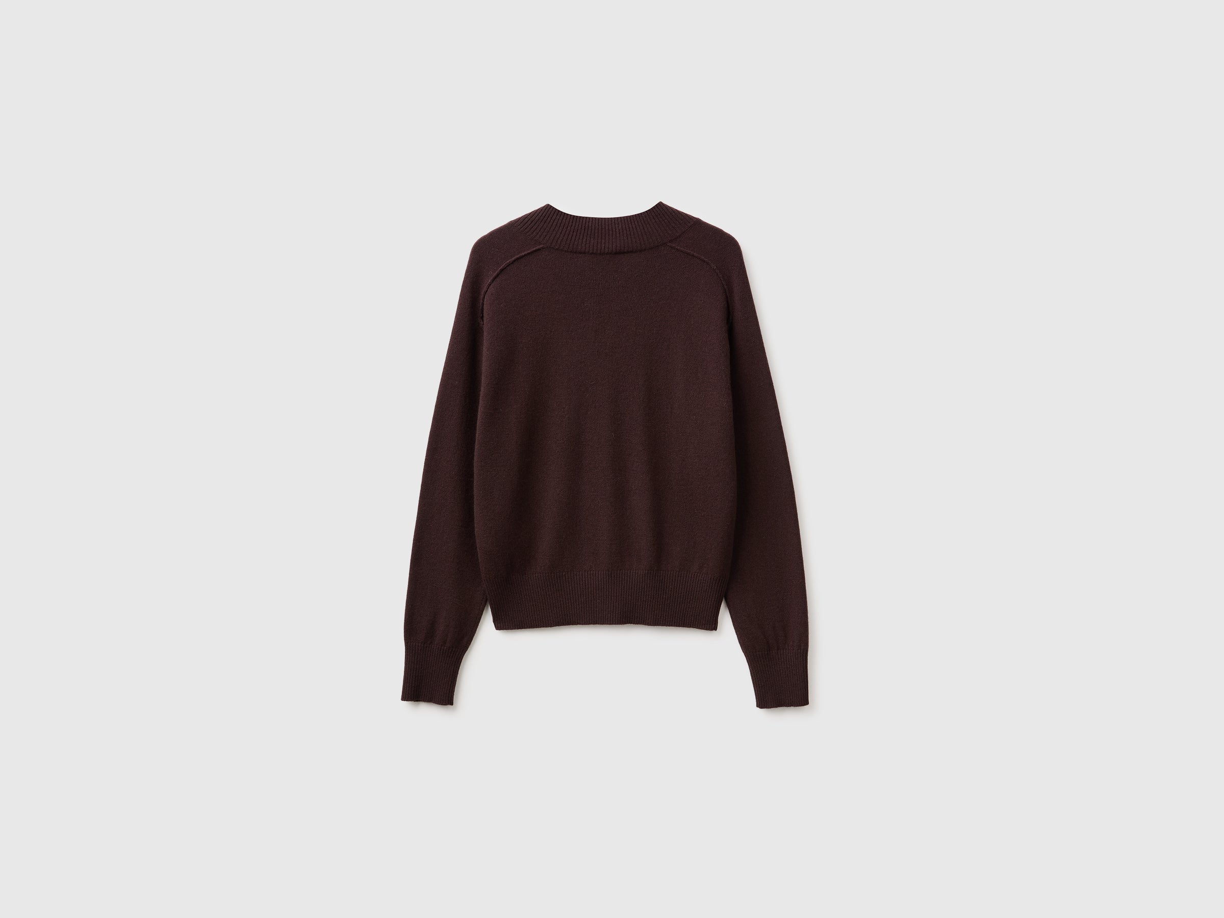 United Colors of Benetton maglione scollo a V lana viscosa cashmere