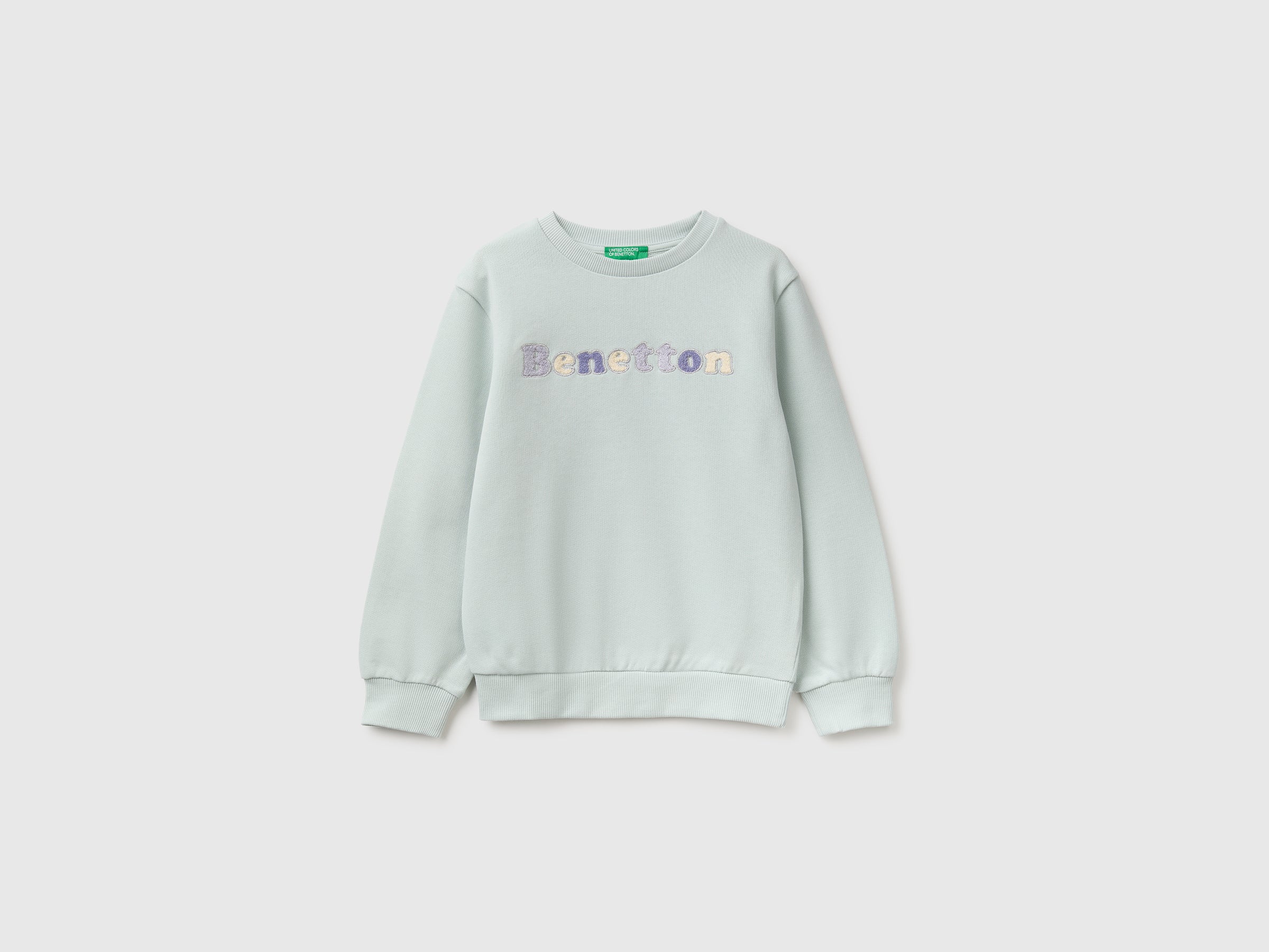 United Colors of Benetton Sweatshirts felpa bimbo ricamo cotone bio