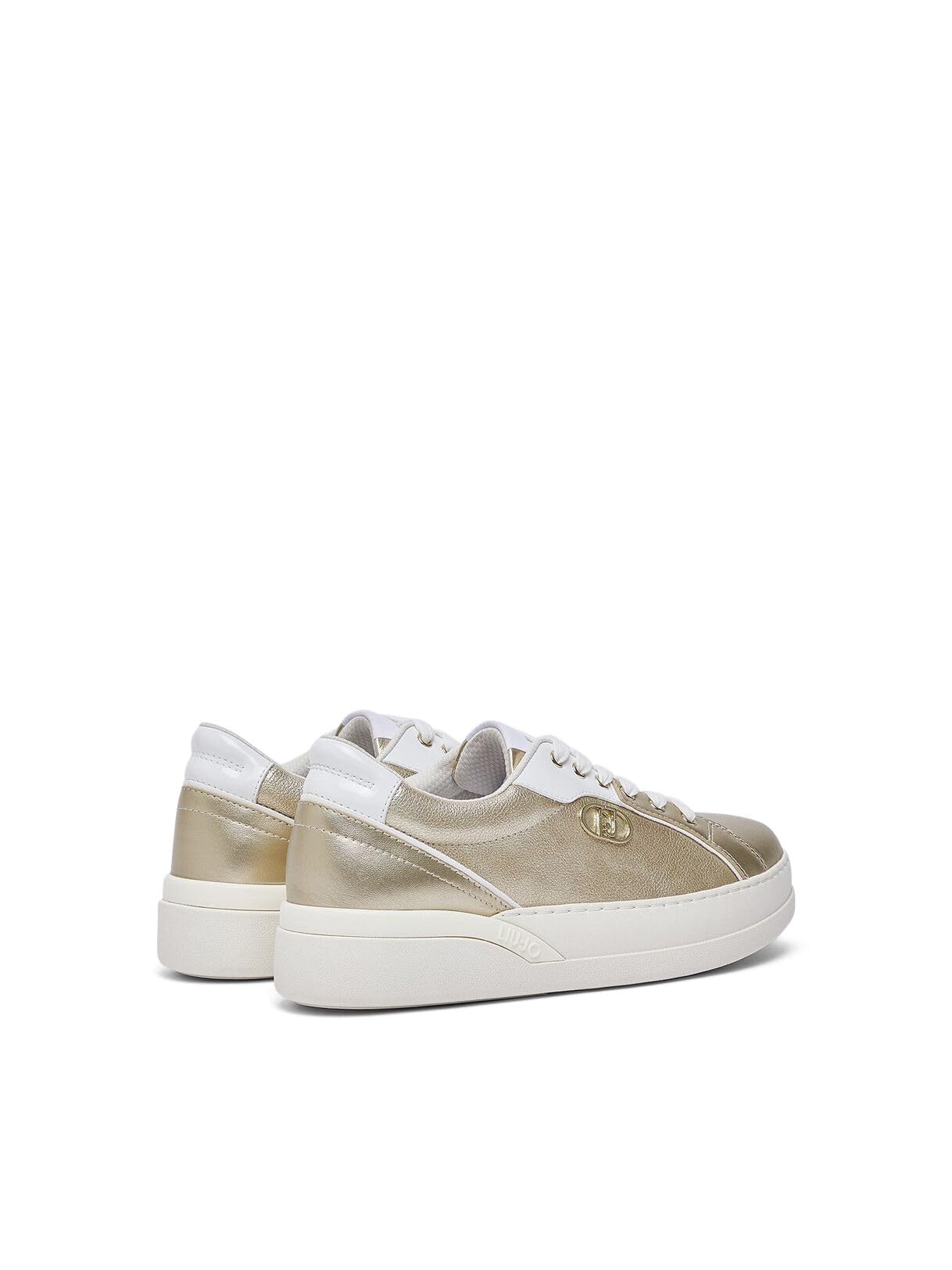 Liu Jo Sneakers Pelle Laminata Oro 35 EU
