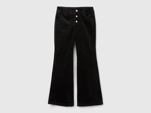 United Colors of Benetton Trousers Pantaloni Velluto Flare L