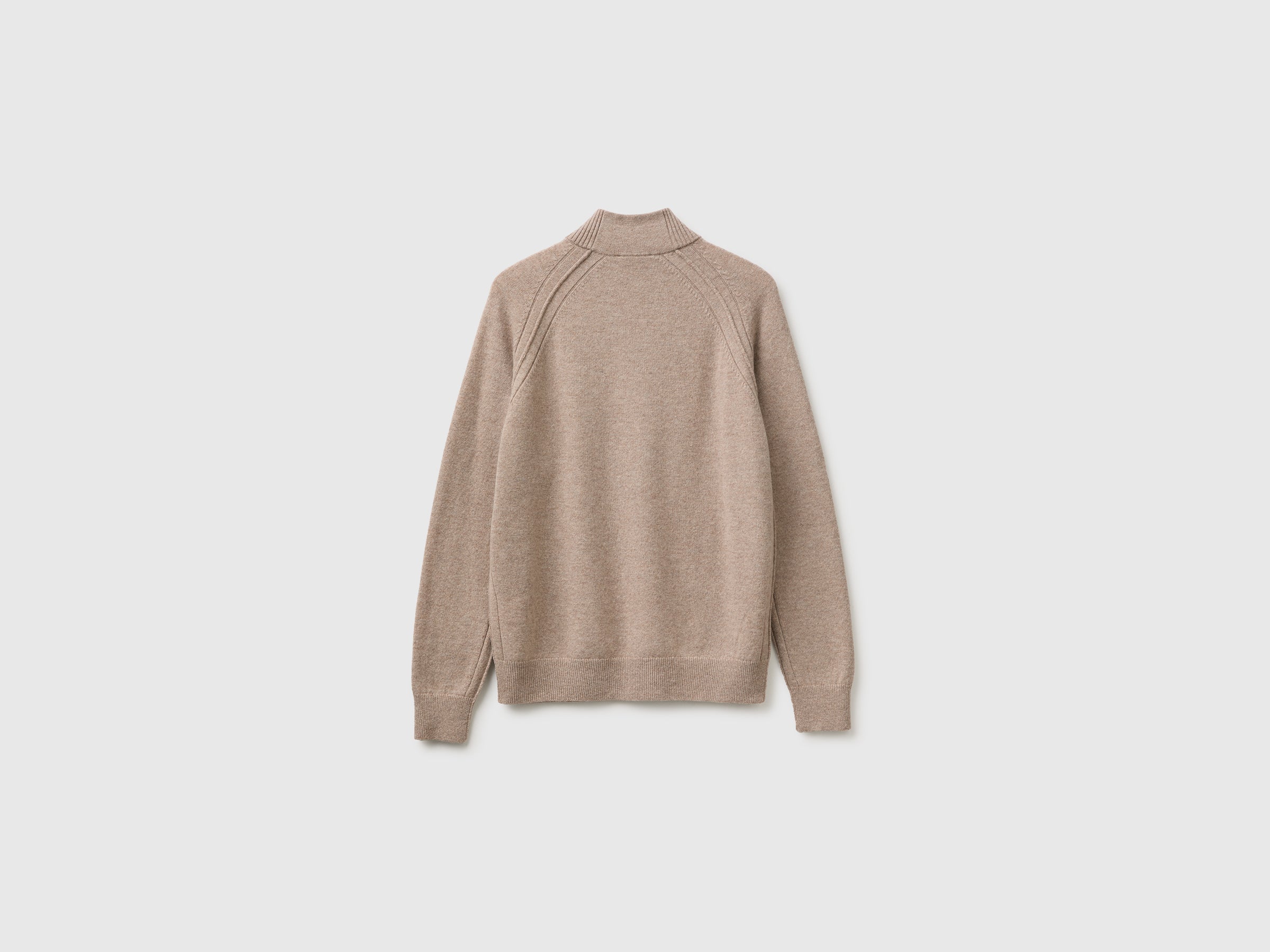 United Colors of Benetton maglione lana merino mezza zip