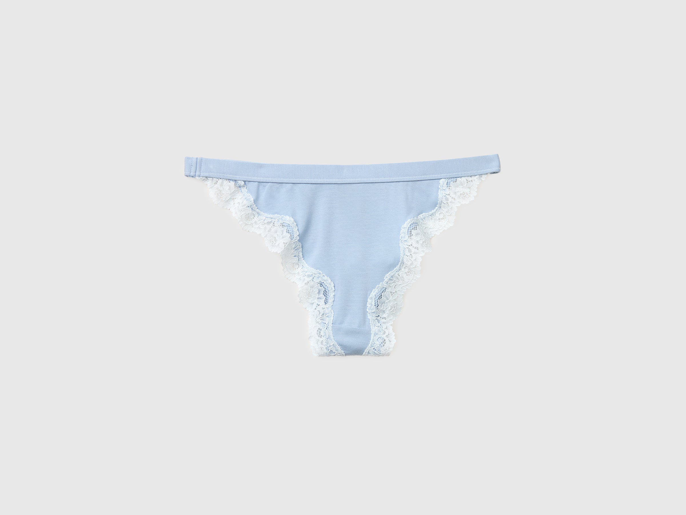 United Colors of Benetton Slip vita bassa seta e pizzo modal