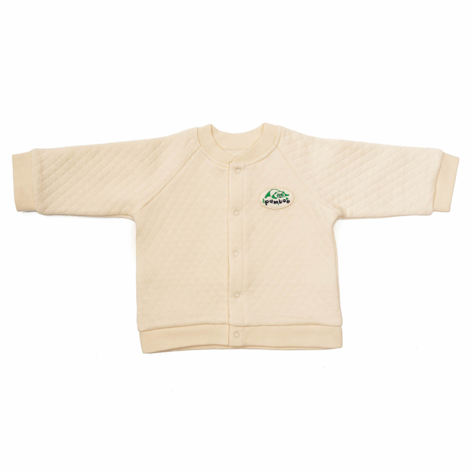 Pamboo Organic giacca neonato cotone bio crema bottoni
