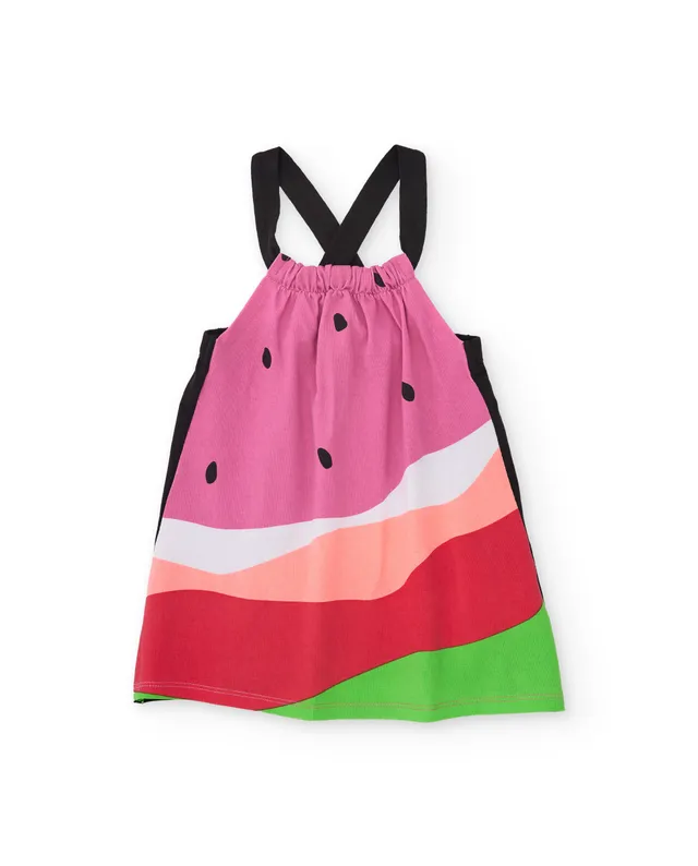 TucTuc Vestiti Vestito Bambina Rosa Stampa Anguria