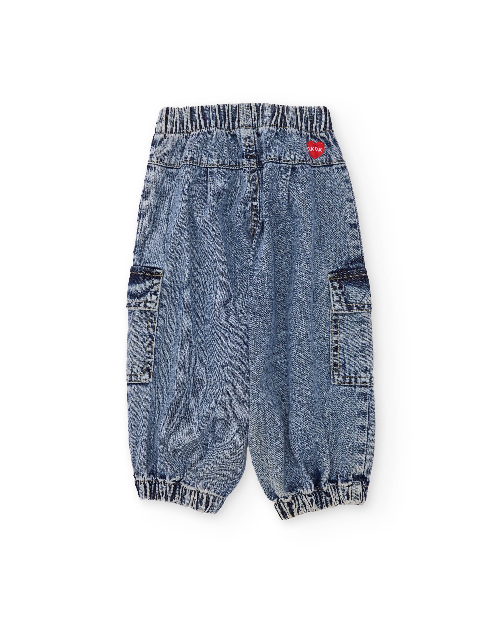 TucTuc Pantaloni jeans bambina cargo denim