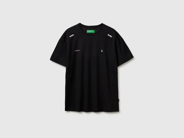 Benetton T-shirt tecnica Polartec jacquard traspirante manica corta