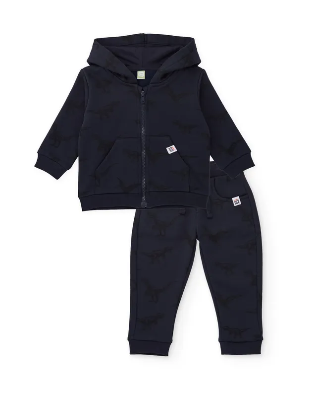 TucTuc Completi blu tuta bambino 4A felpa dinosauri