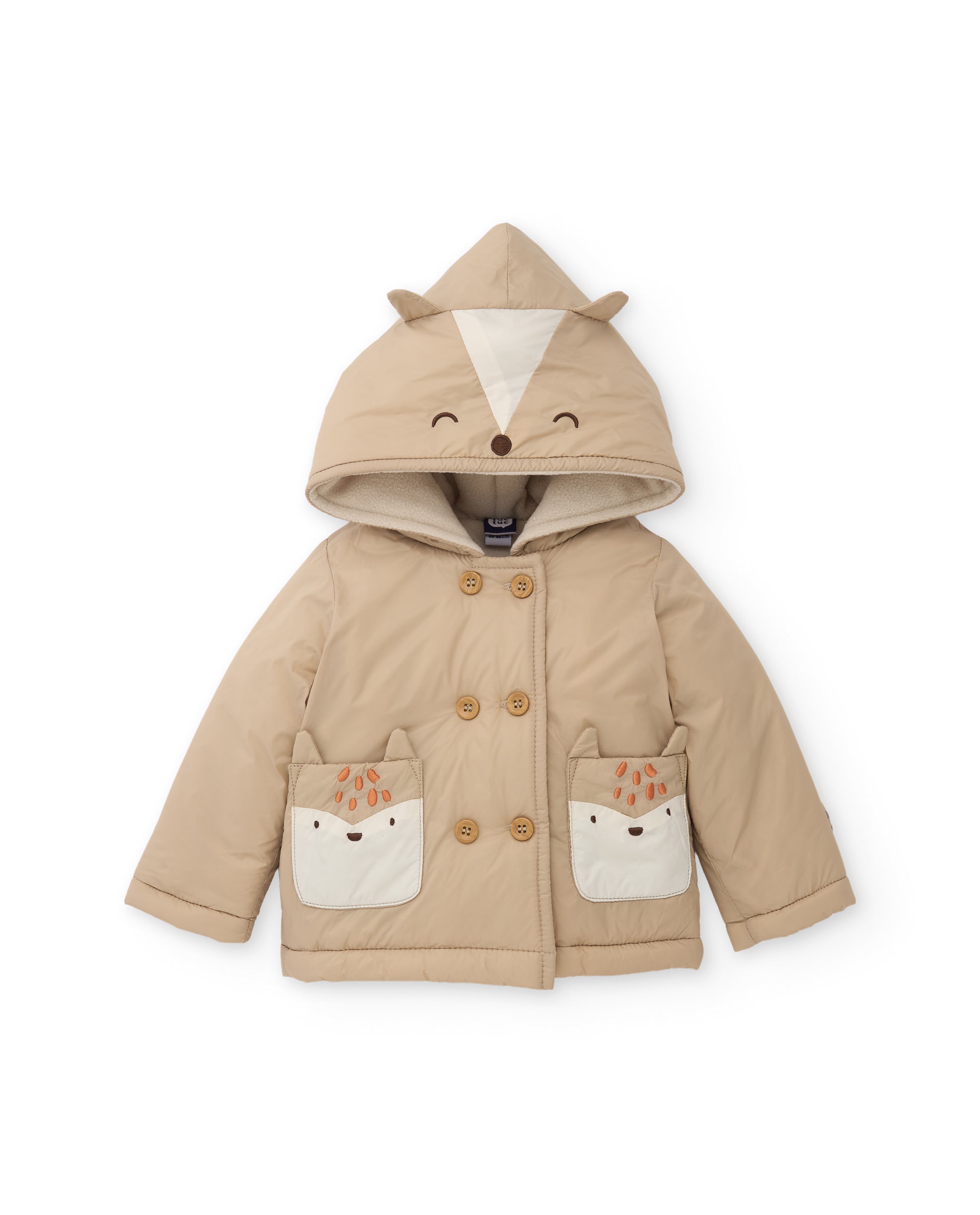 TucTuc Cappotti Cappotto neonato beige cappuccio orecchie