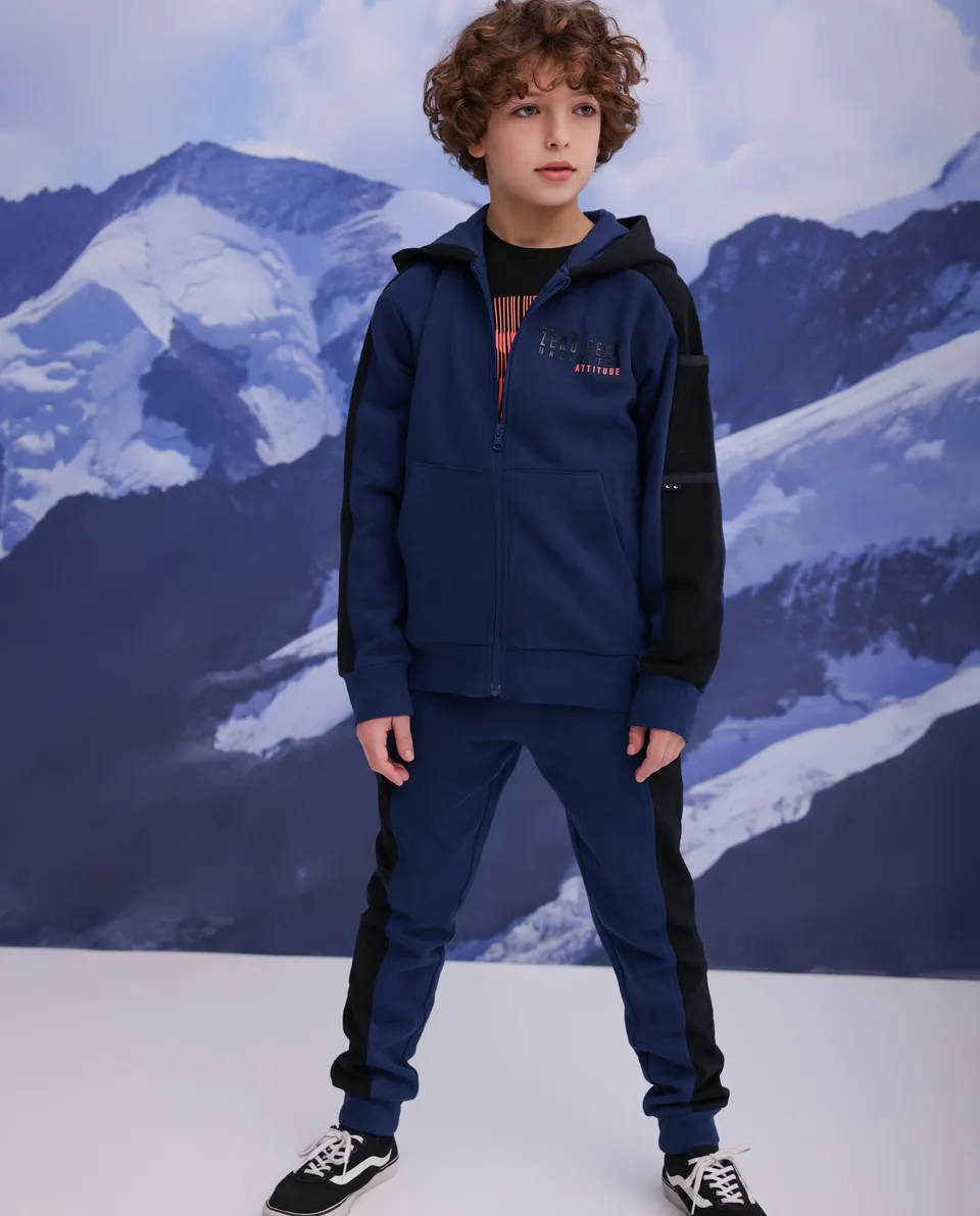 TucTuc Pantaloni Tuta Bambino Blu Navy Cotone Sport