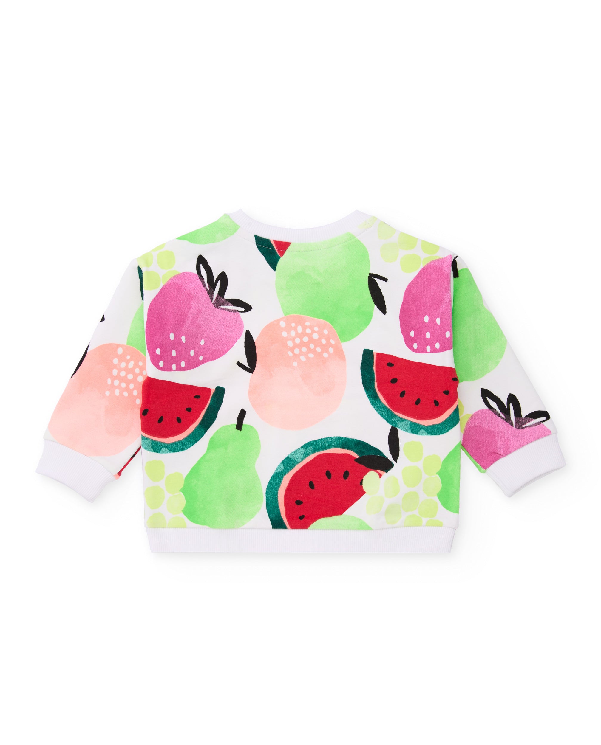 TucTuc Felpe felpa bambina bianca stampa frutta