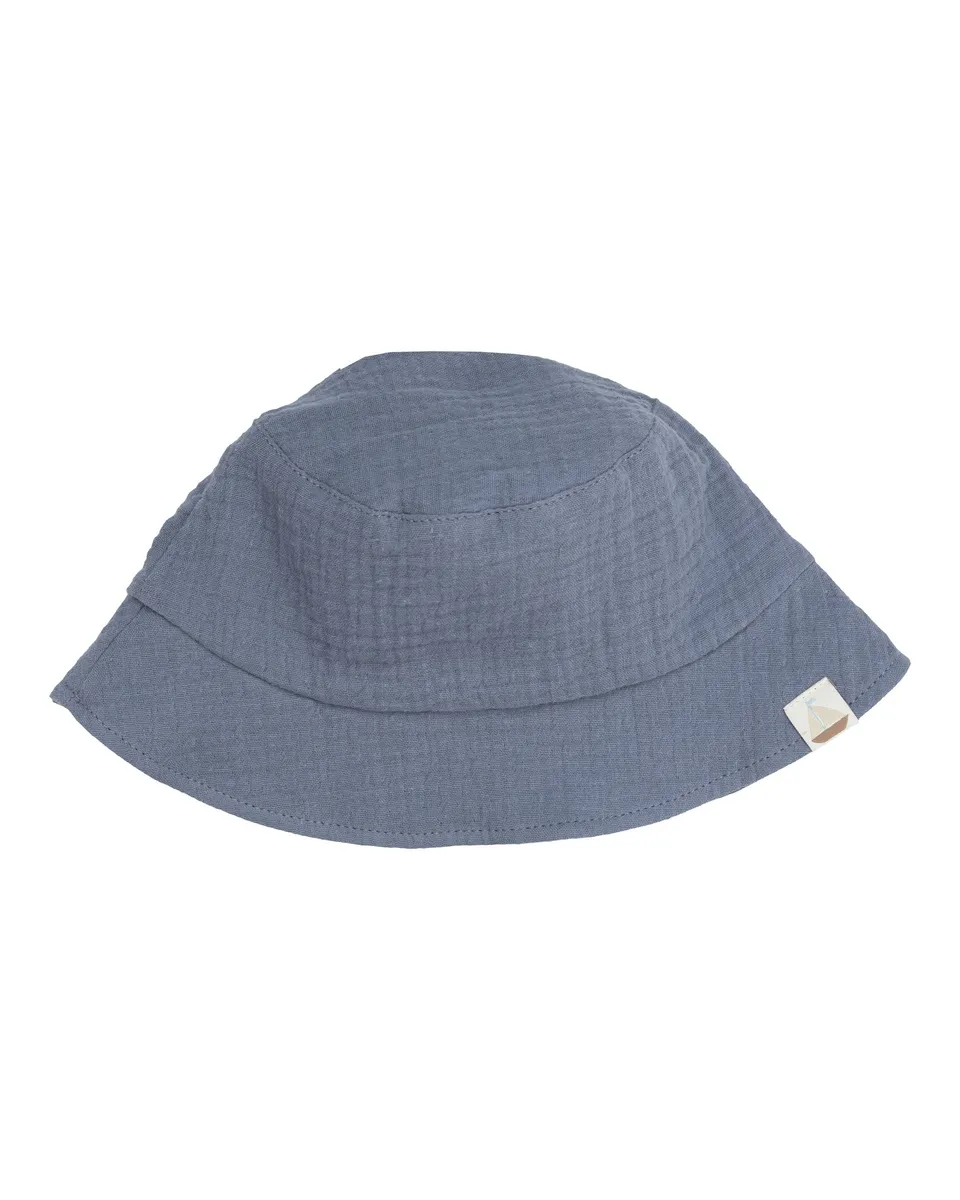 Woolly Organic Kids Hats bucket hat bambino cotone blu mare