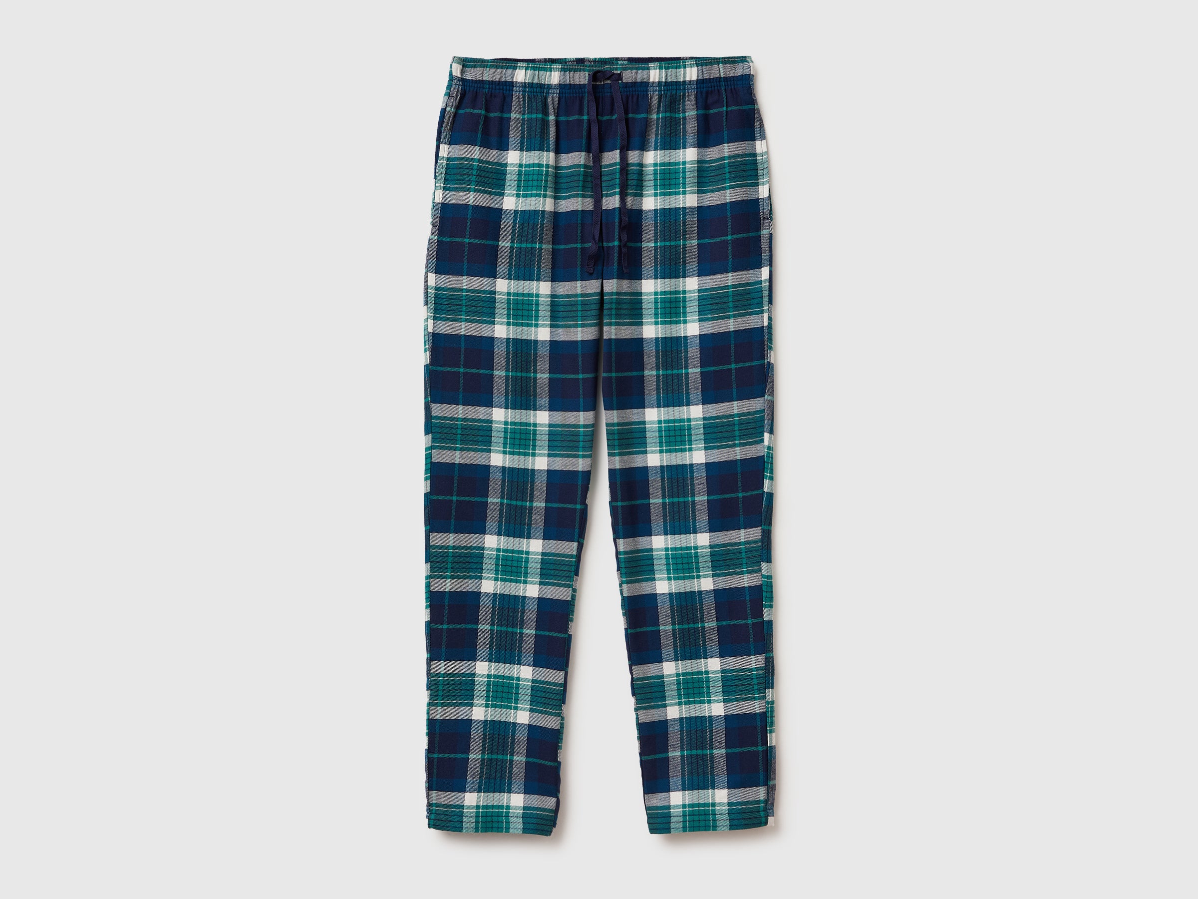 United Colors of Benetton Trousers Pantaloni Flanella Tartan Cotone