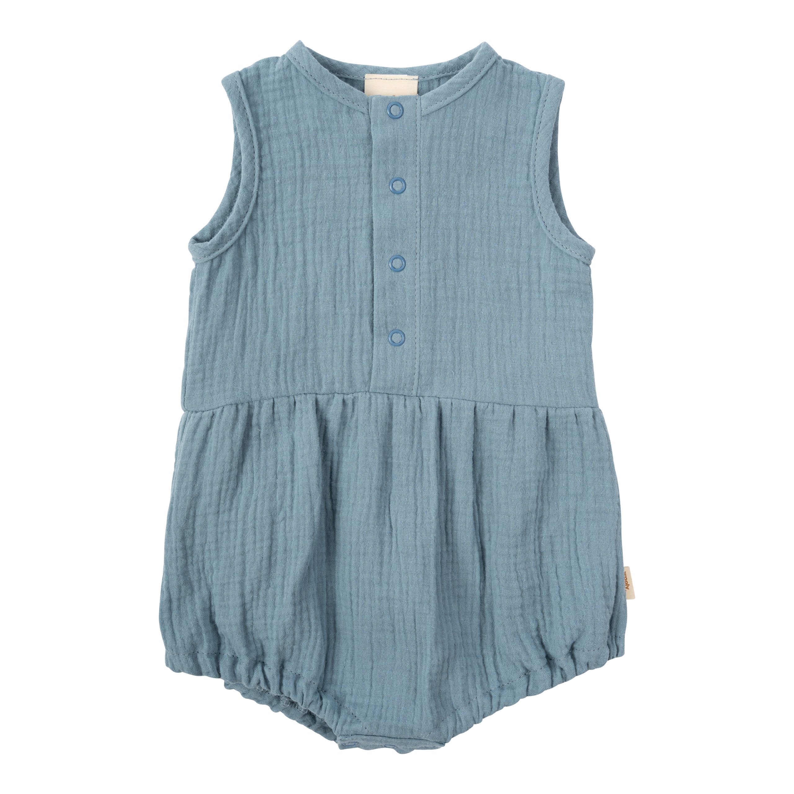 Woolly Organic Muslin Romper pagliaccetto mussola cotone organico