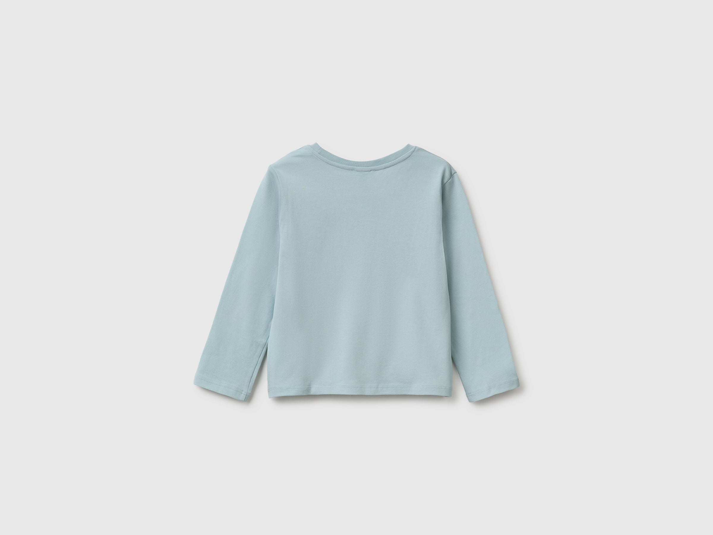 United Colors of Benetton T-shirt maglia cotone bio maniche lunghe