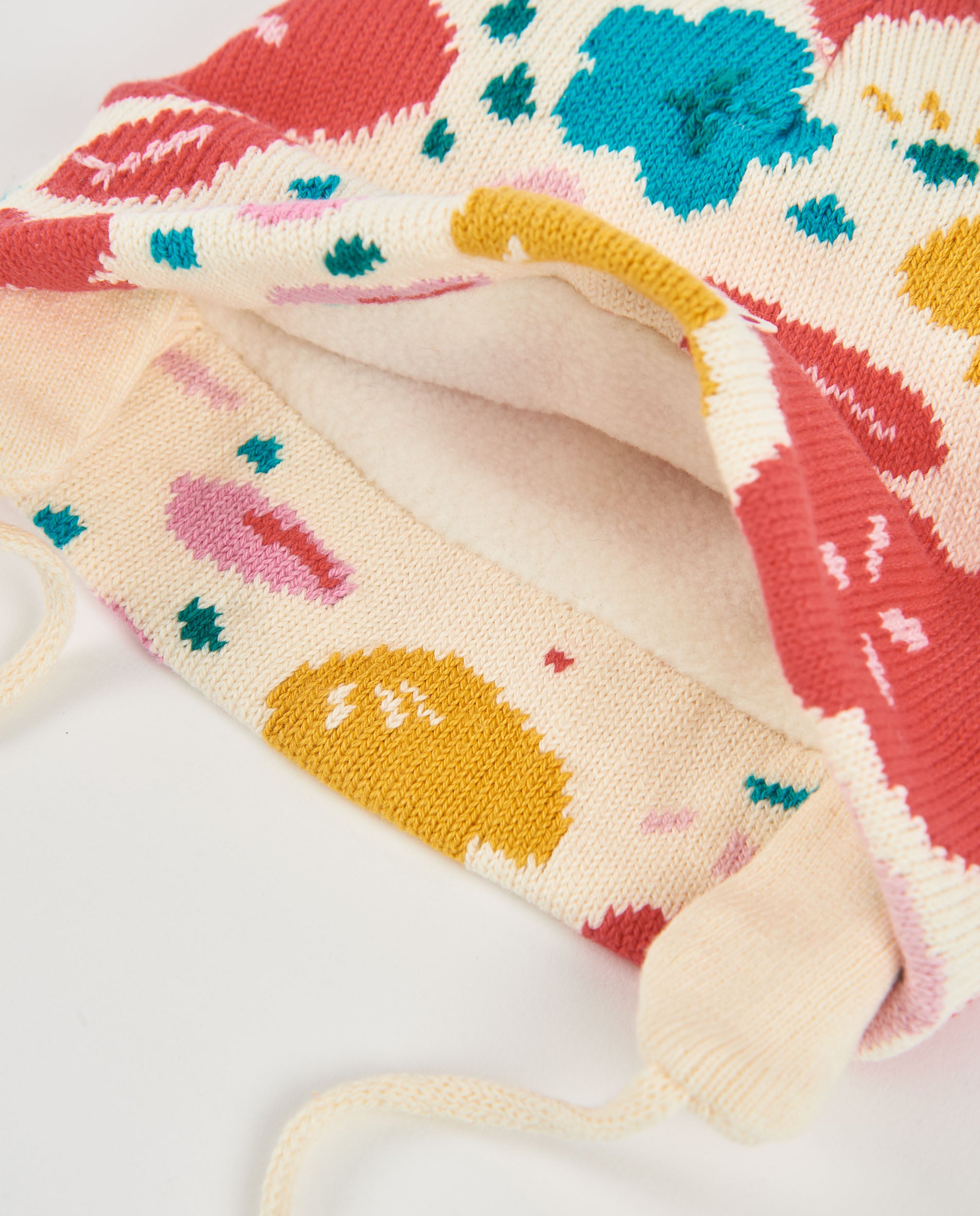 TucTuc Accessori Cappello neonato tricot floreale multicolor