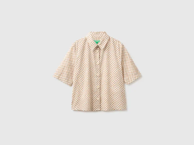 United Colors of Benetton Shirts camicia fantasia cotone M
