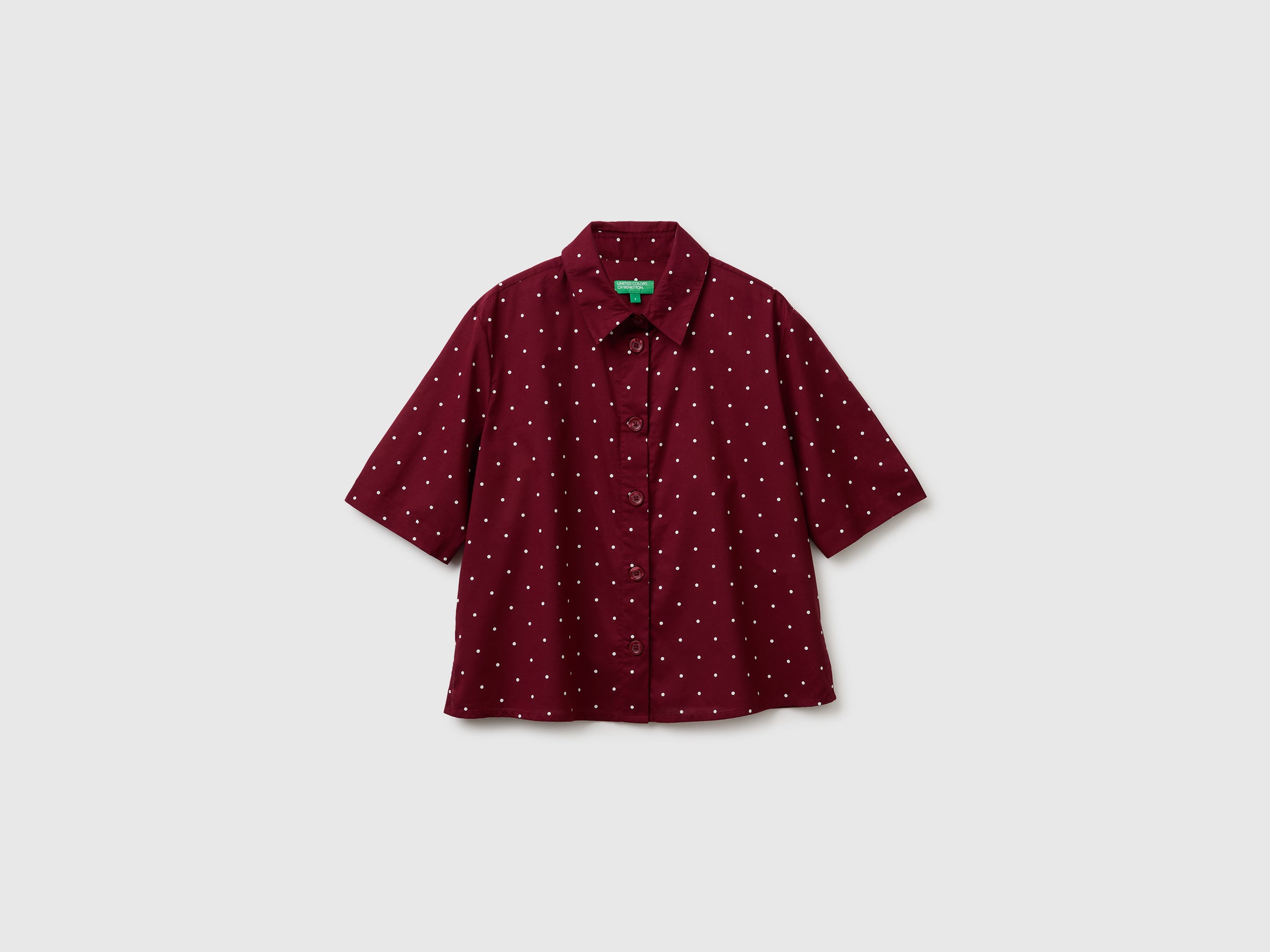 United Colors of Benetton Camicia fantasia maniche 3/4 cotone taglia M