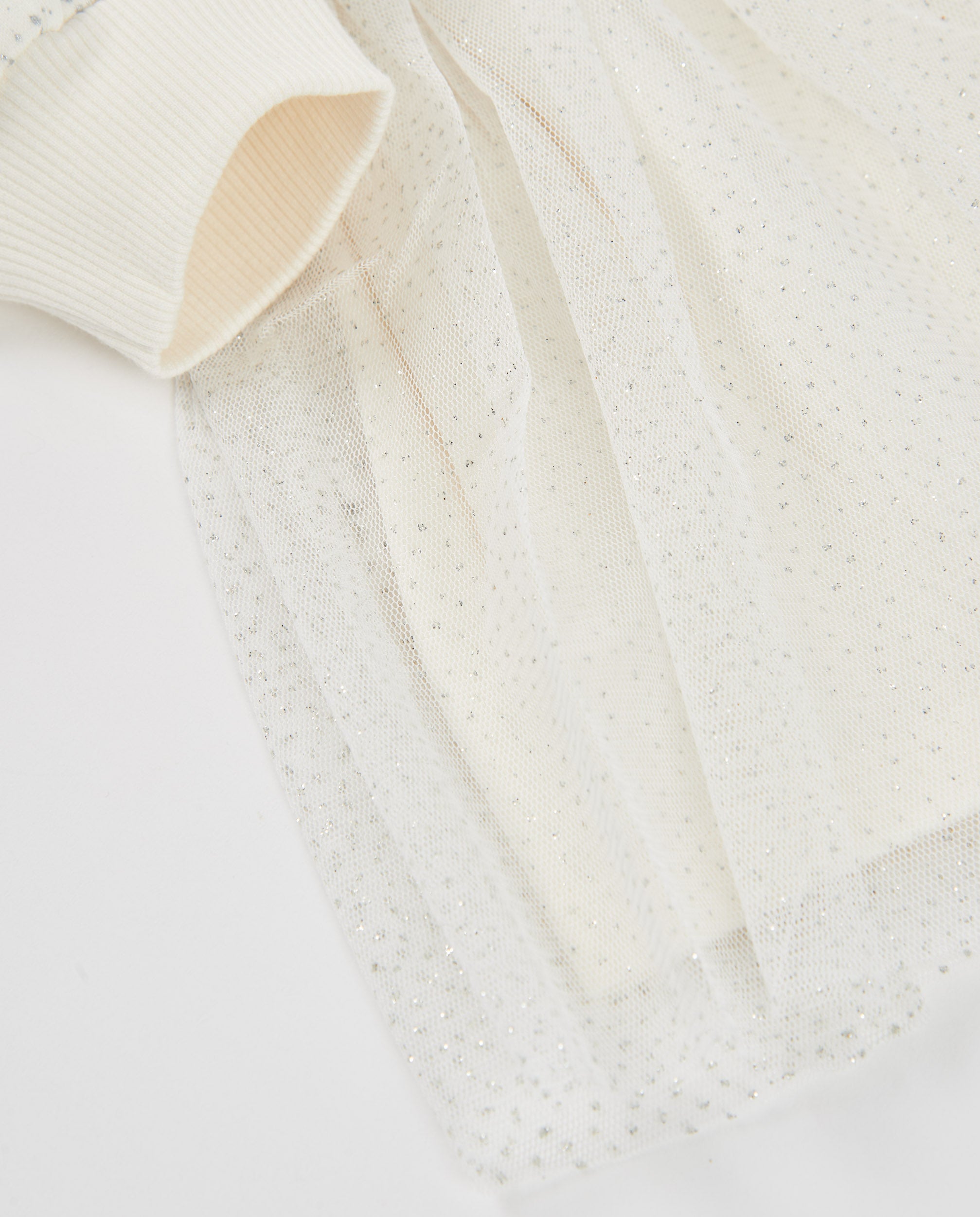 TucTuc Vestiti vestito felpa bambina bianco ricamo fiori