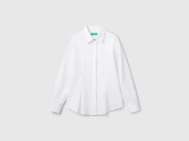 United Colors of Benetton Camicia cotone stretch slim M