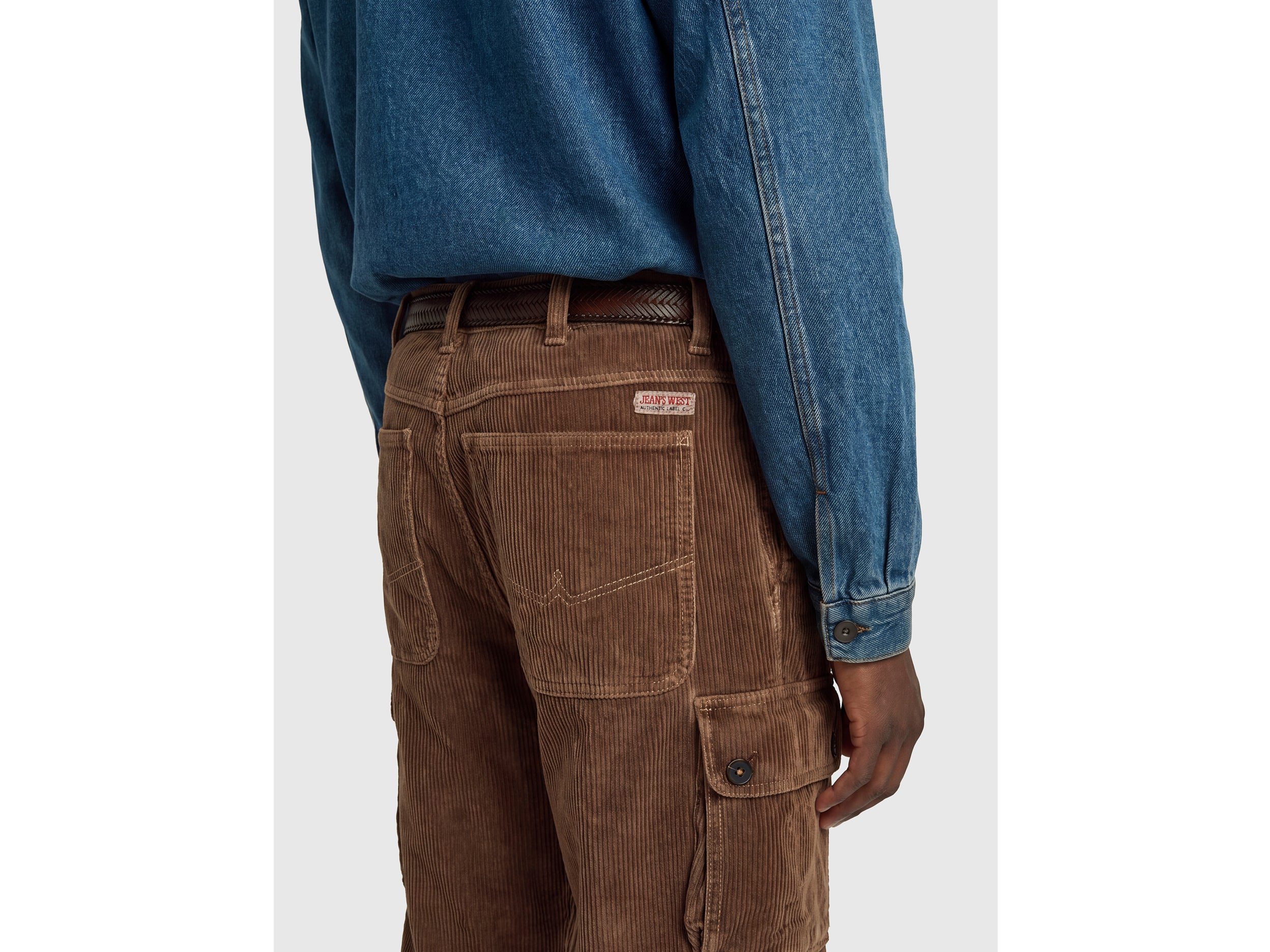 United Colors of Benetton Used cargo pantaloni velluto cotone 32