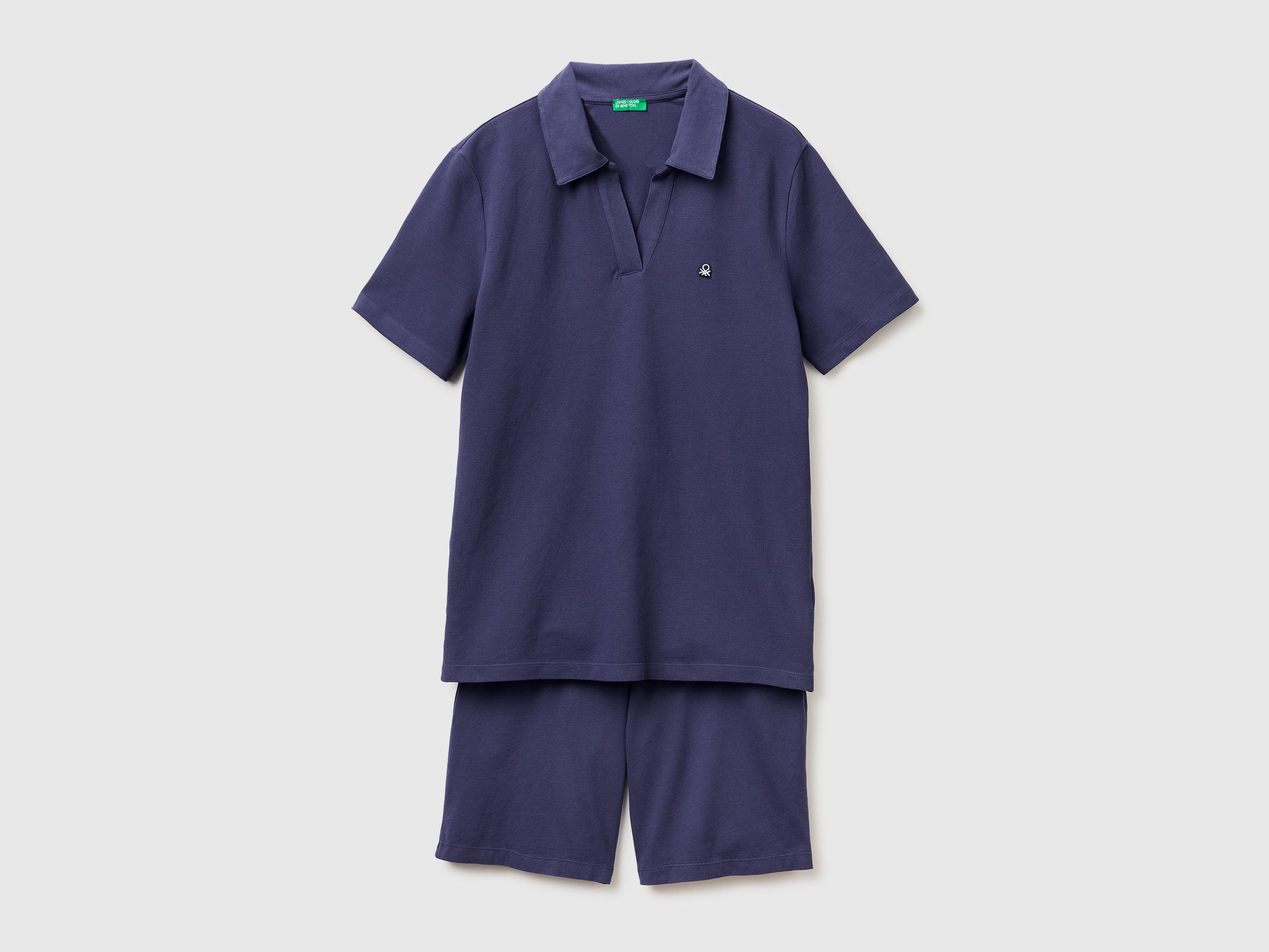 United Colors of Benetton Pigiama cotone polo bermuda corto