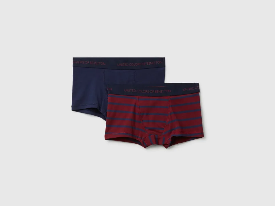 United Colors of Benetton Boxer cotone biological stretch 2 pezzi