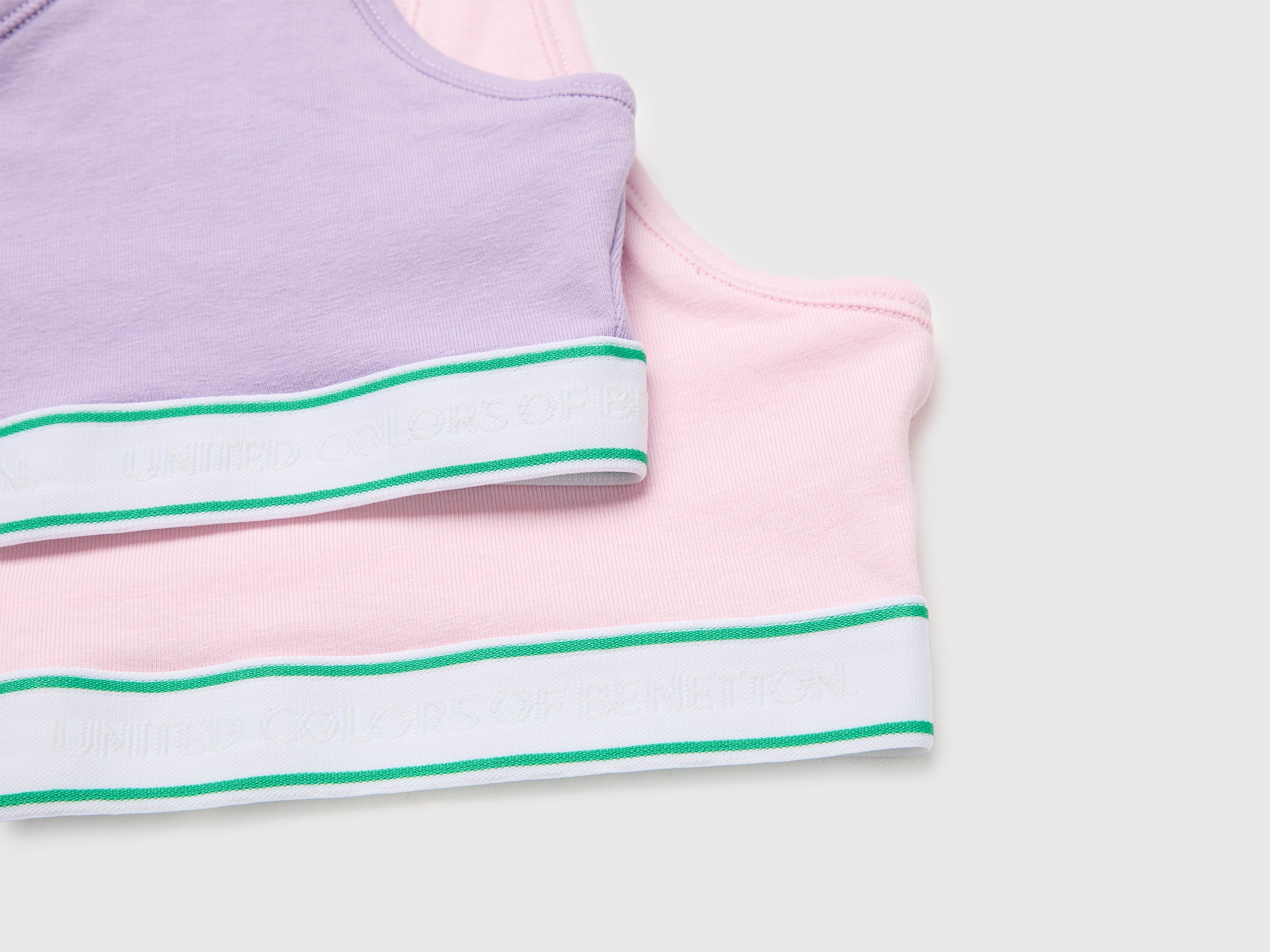 United Colors of Benetton Reggiseni Cotone Rosa Lilla 5-6 Anni