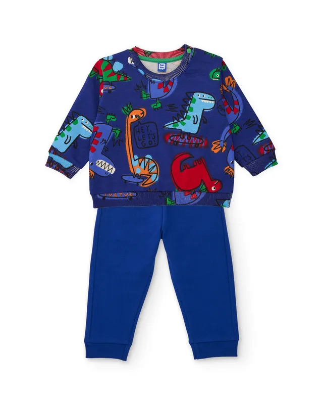 TucTuc Dino Roll completo felpa bambino dinosauri blu