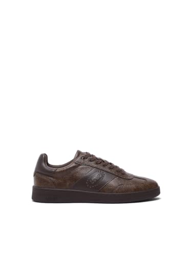 Liu Jo Sneakers uomo pelle crackle testa di moro 3 cm