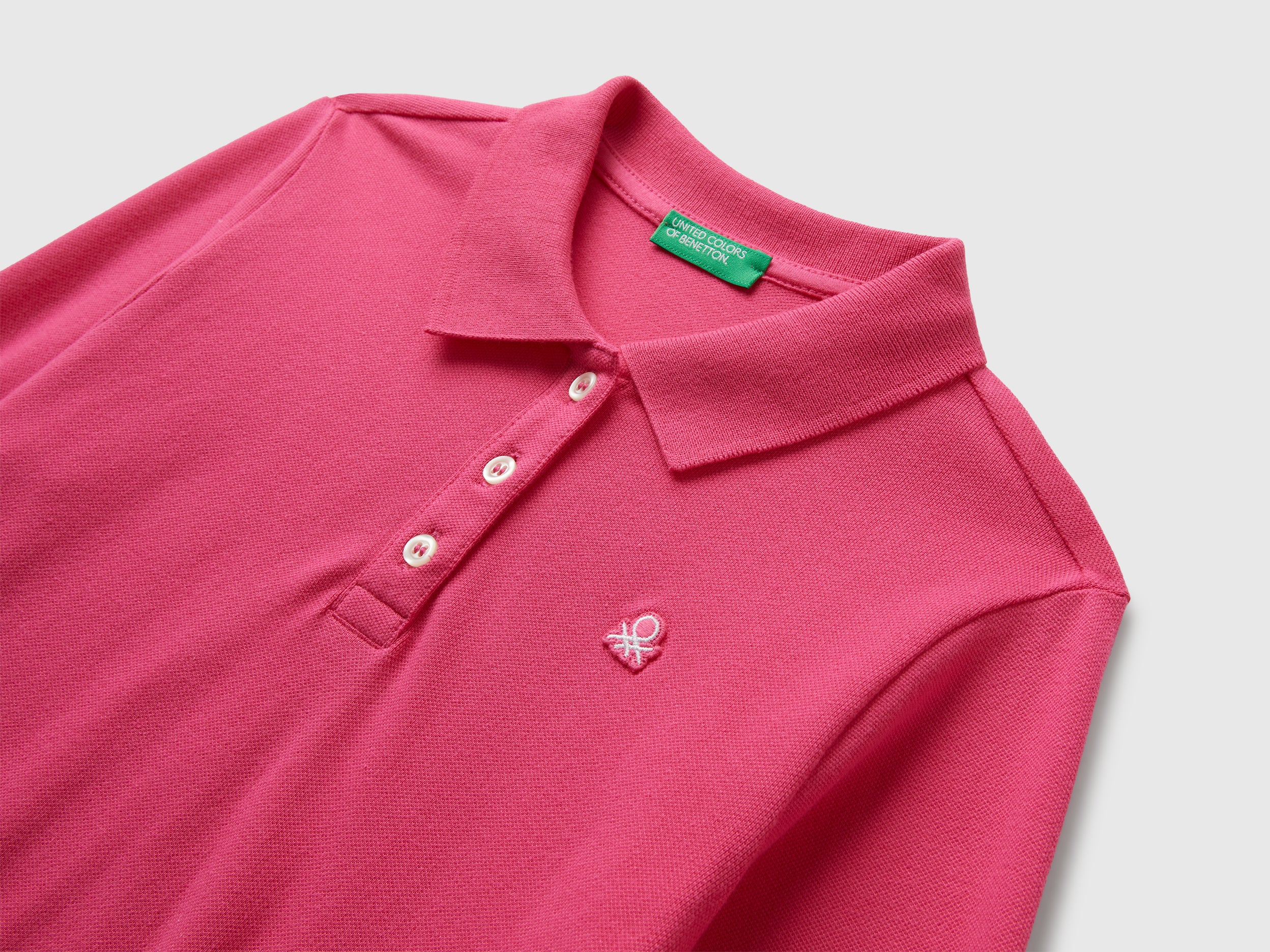 United Colors of Benetton Polos polo manica lunga cotone biologico