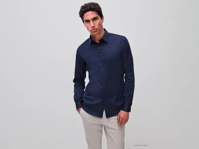 United Colors of Benetton Camicia Slim Fit Cotone Elasticizzato