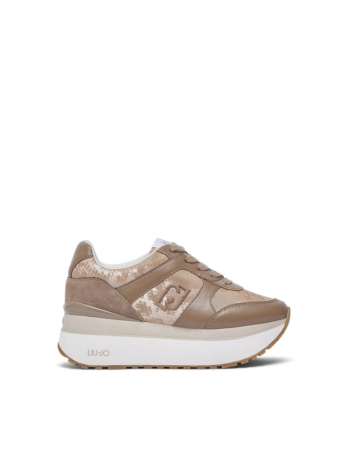 Liu Jo Sneakers Platform Bianche Effetto Pitone 40