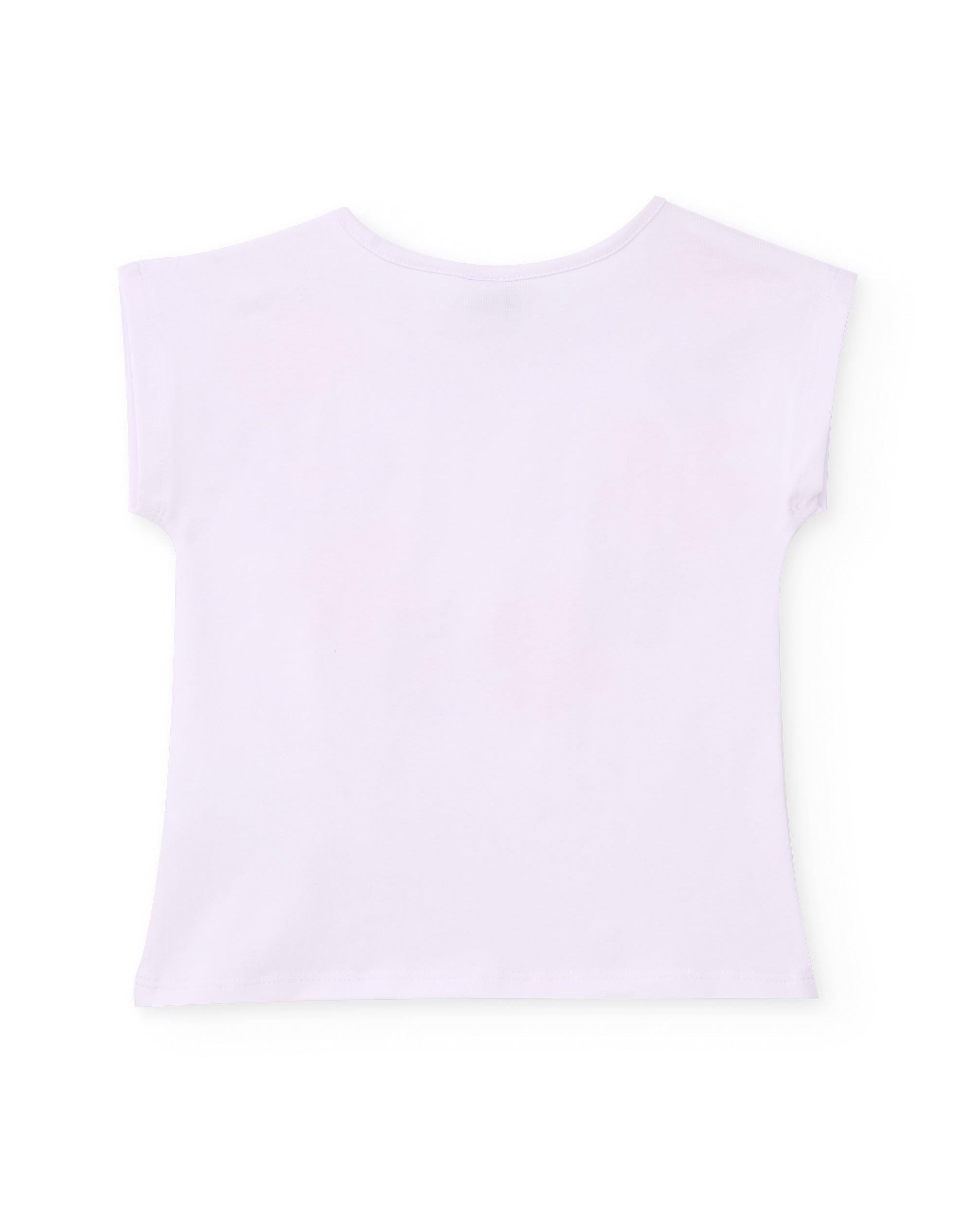 TucTuc Magliette T-Shirt Bambina Bianco Jersey Fiori Manica corta