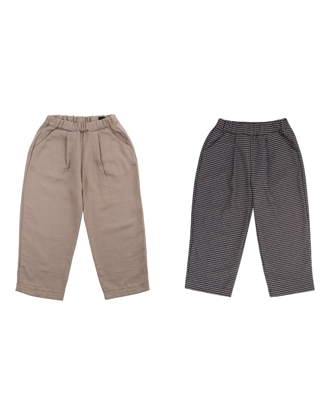 Woolly Organic Kids Trousers pantaloni AW26 cotone Taupe