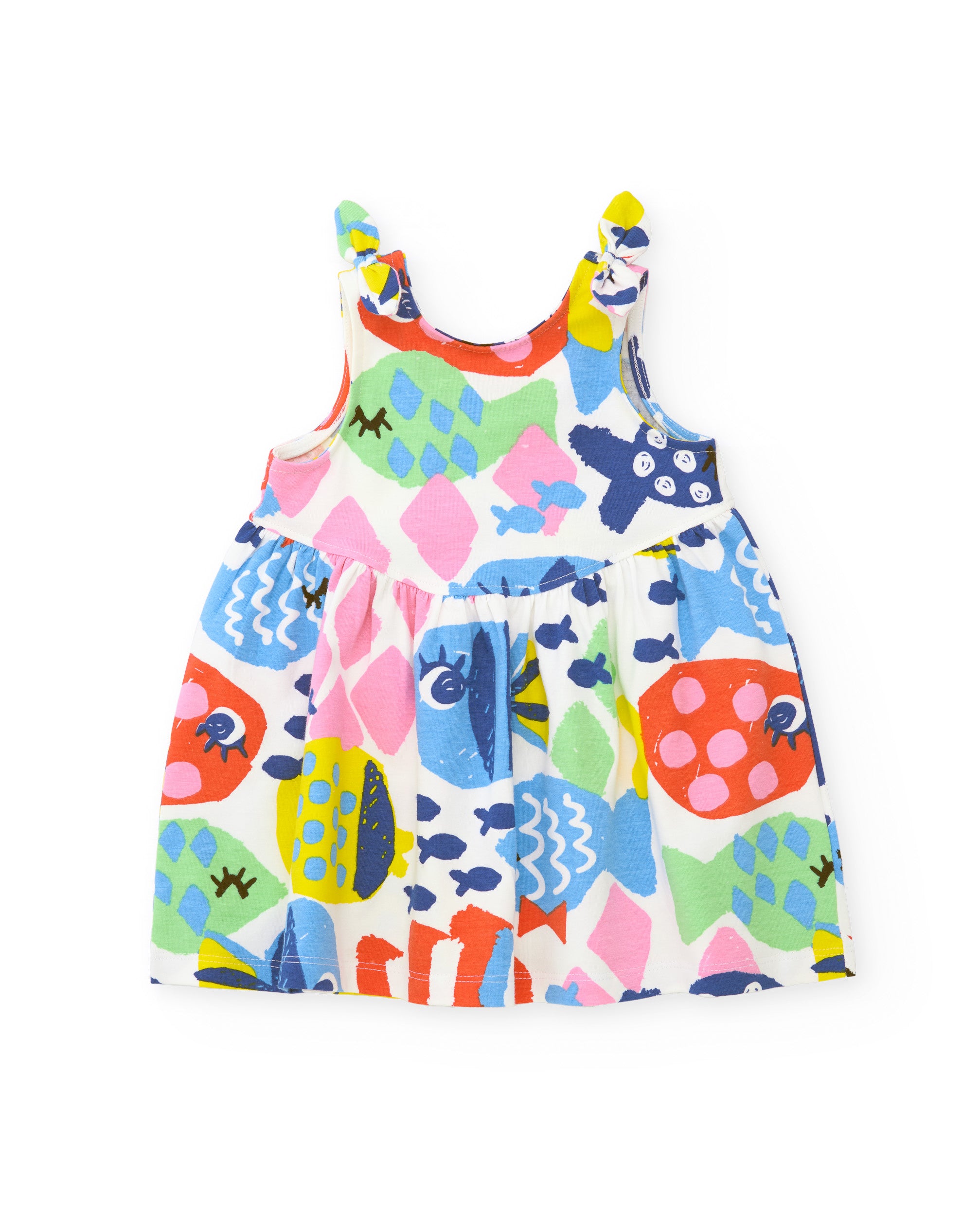 TucTuc Vestiti vestito bambina multicolore spalline annodate
