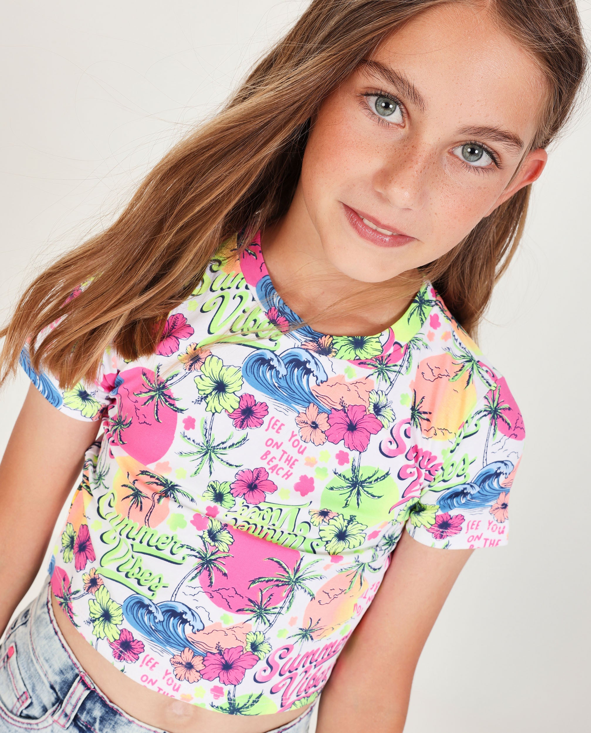 TucTuc Magliette T-Shirt Bimba Rosa Stampa Estate