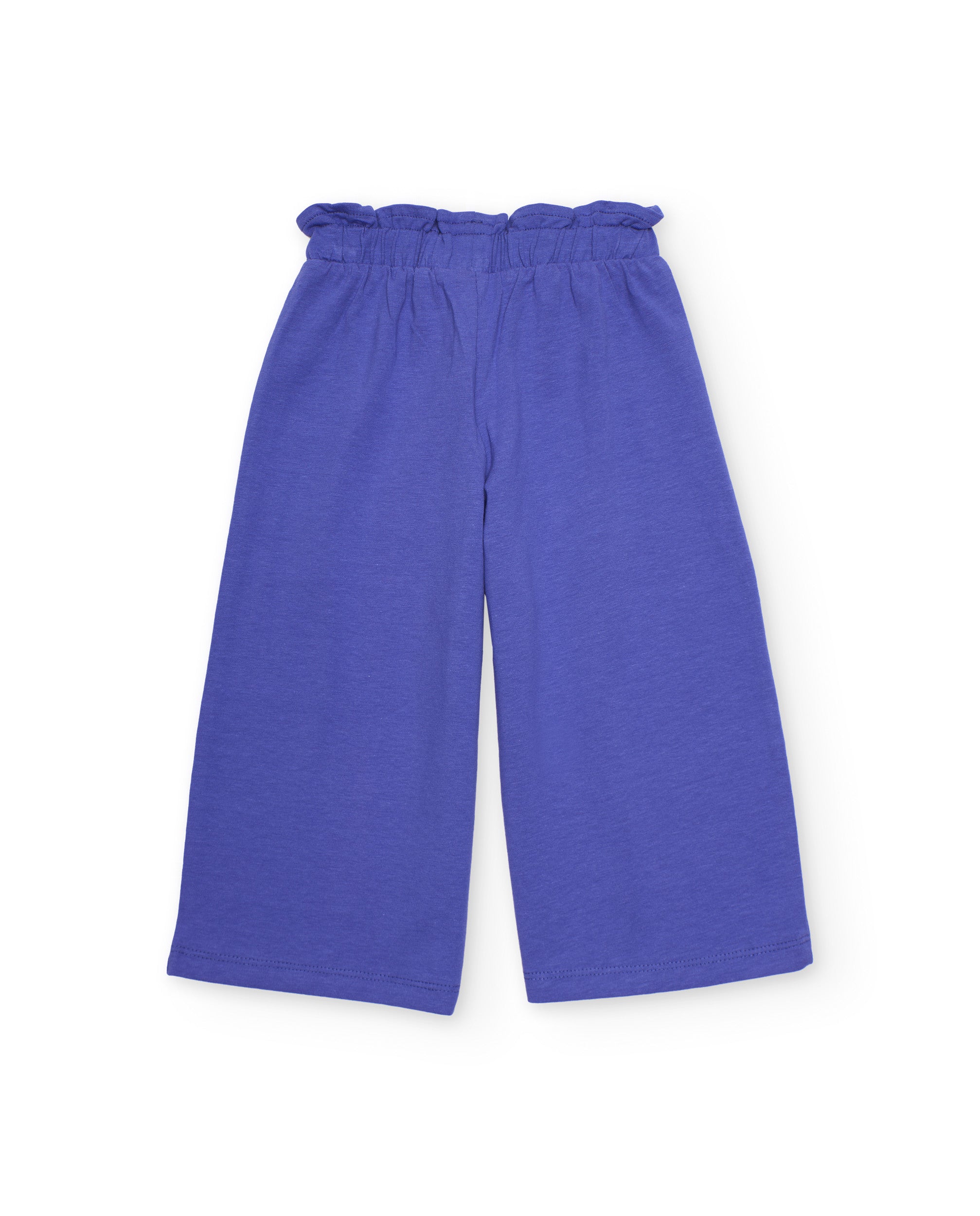 TucTuc Pantaloni bambina lilla gamba ampia vita elastica