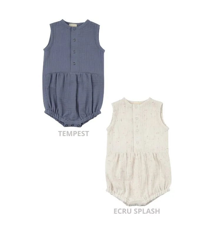 Woolly Organic Baby Rompers Muslin Romper GOTS SS25 pagliaccetto cotone