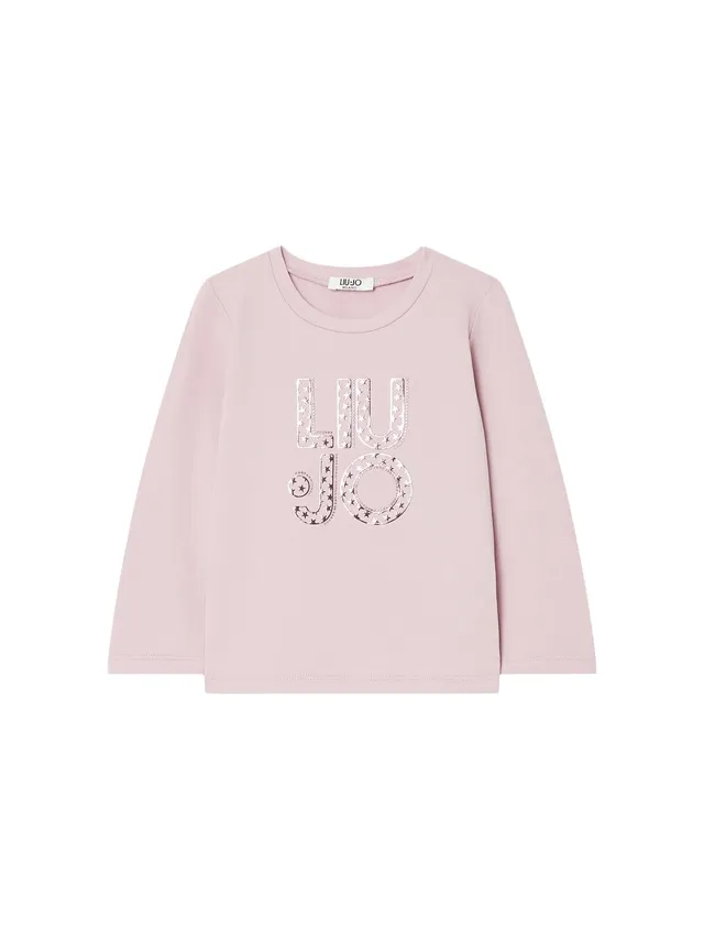 Liu Jo T-shirt Maniche Lunghe Stampa Beige 18 Mesi