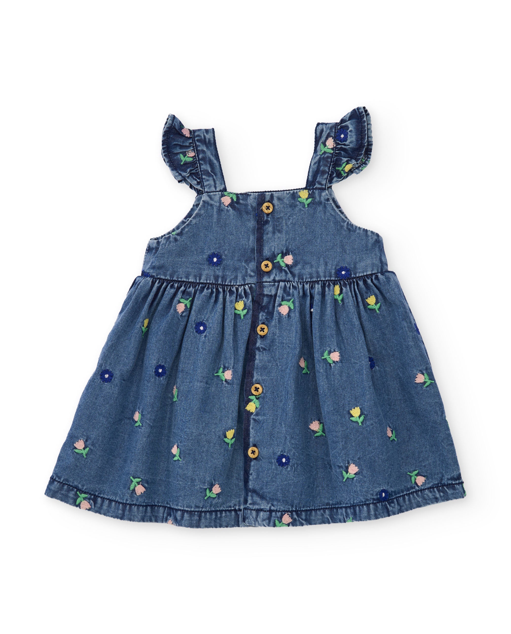 TucTuc Vestiti Vestito denim neonata jeans fiori