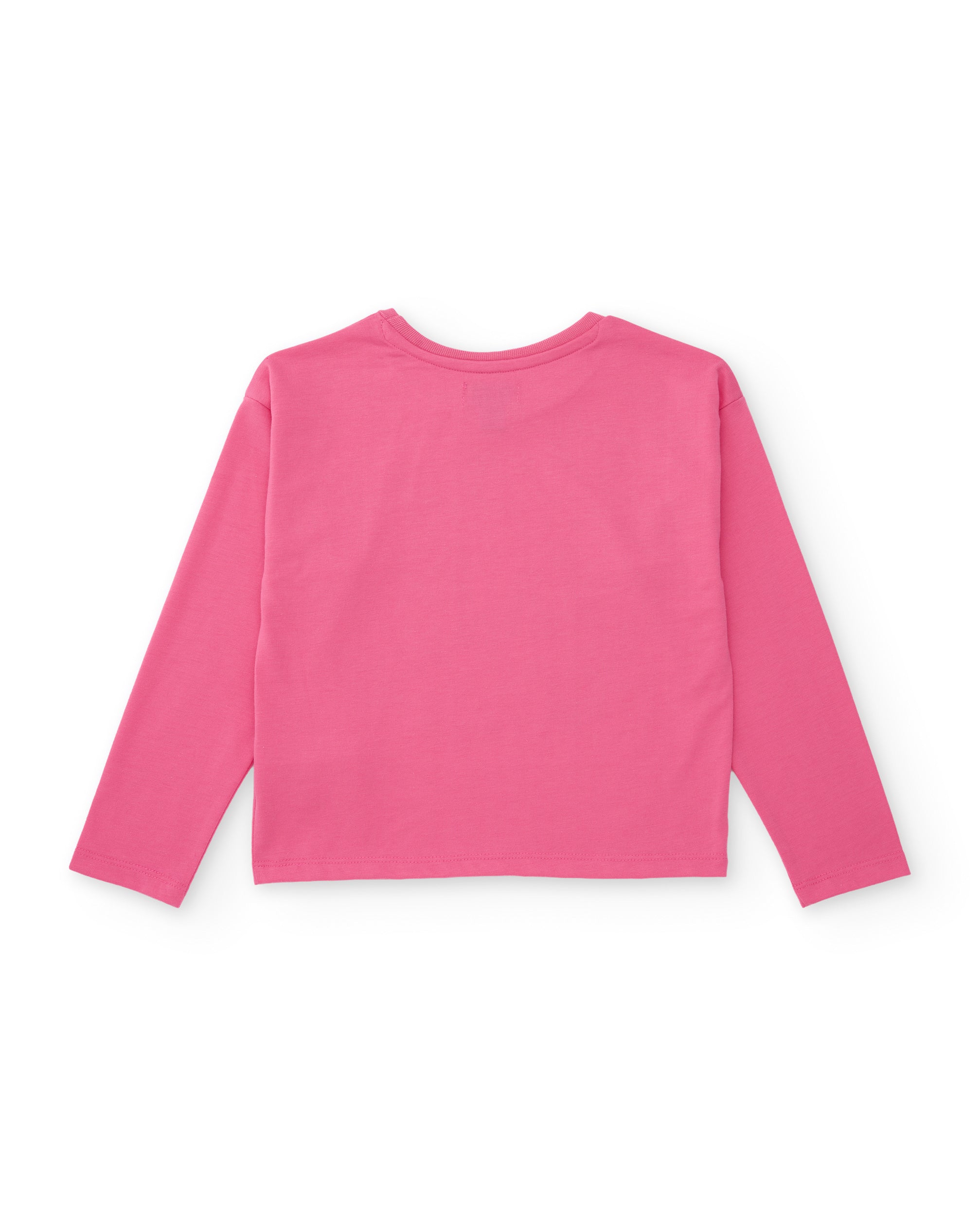 TucTuc Magliette t-shirt maglia rosa floreale strass 6A